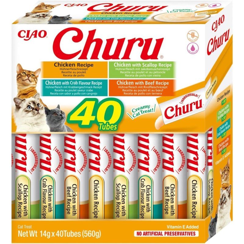 INABA Churu Snacks para Gatos (40x14g)