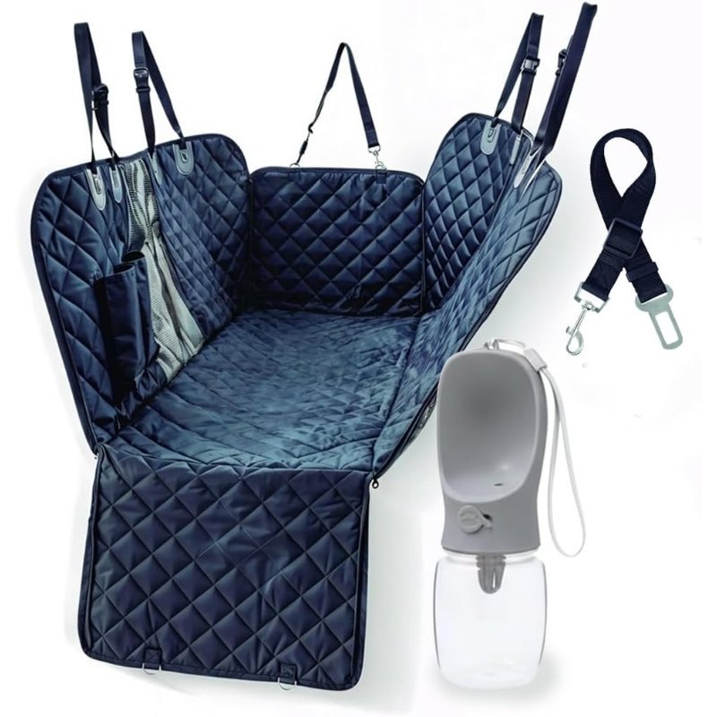 IWOTTO Funda para Coche Perro, Protector de Asiento Trasero y Maletero Impermeable