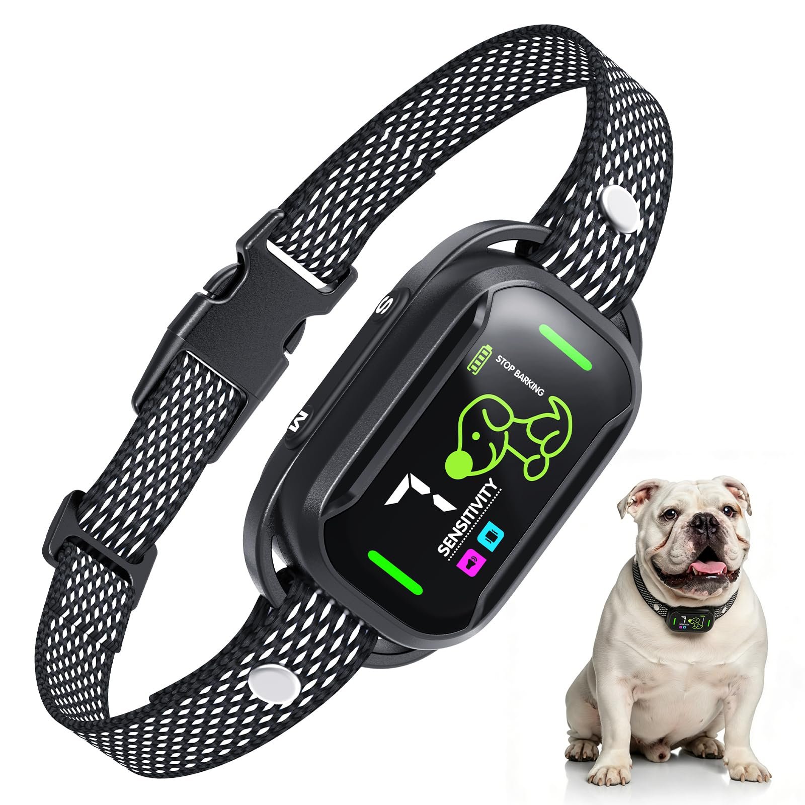 MASBRILL Collar Anti Ladrido con Pantalla LED