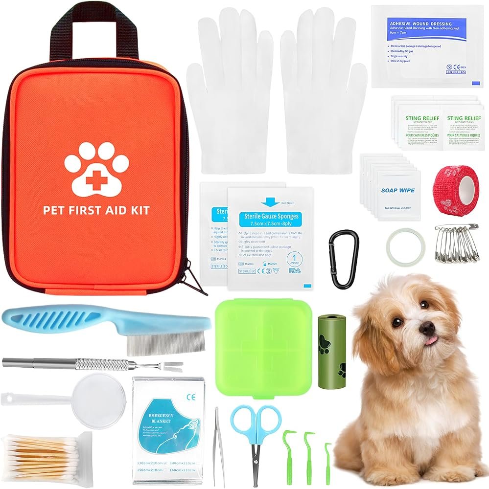 Botiquin de Primeros Auxilios para Perros y Gatos 86 Piezas