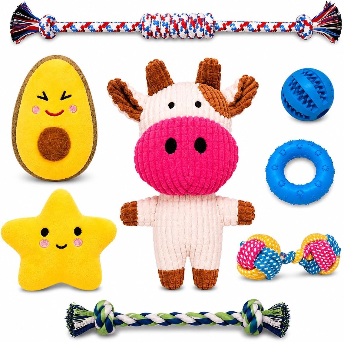 1. WOOF&MIAU Pack 8 juguetes surtidos