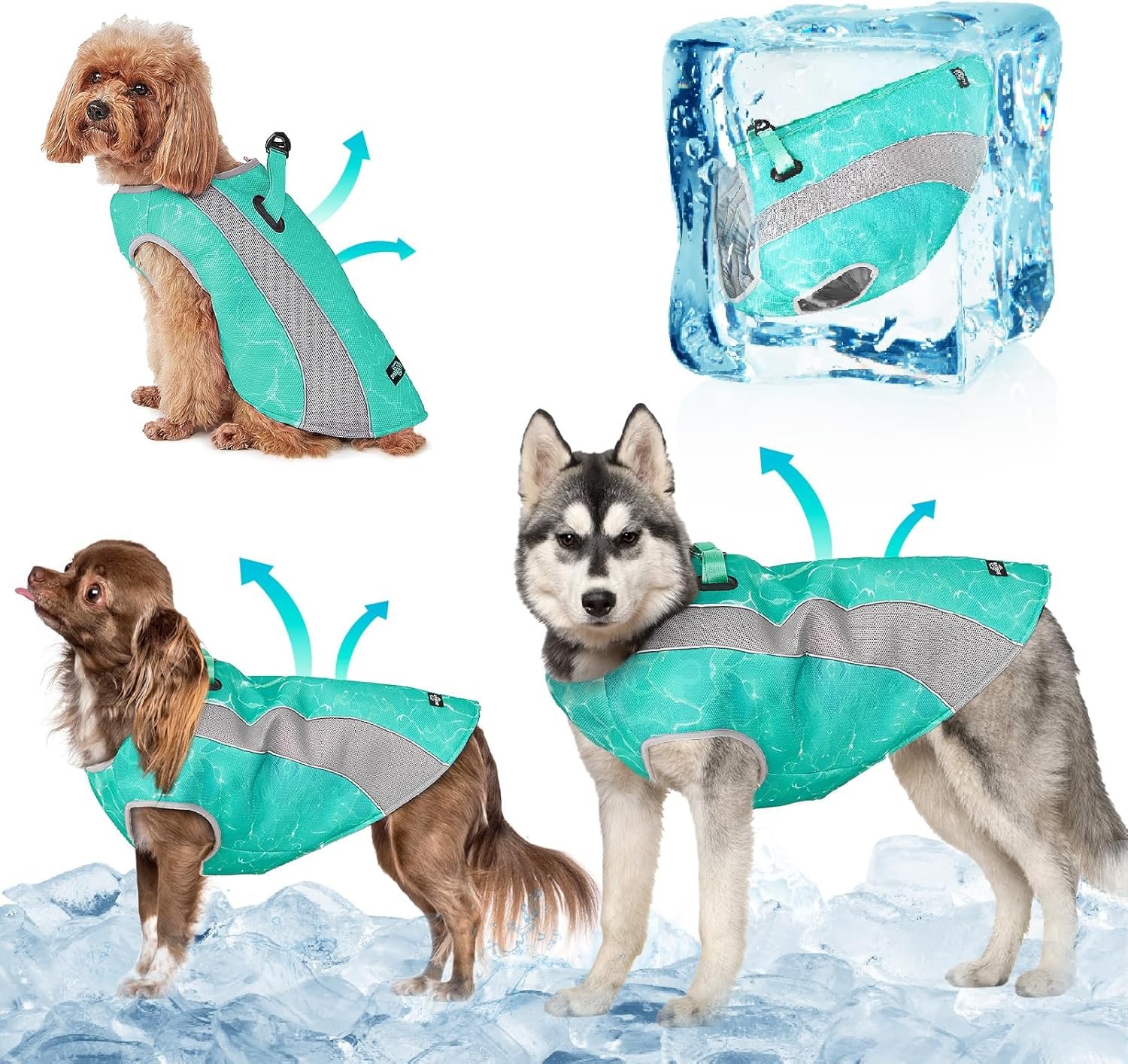 Chaleco refrigerante con malla evaporativa