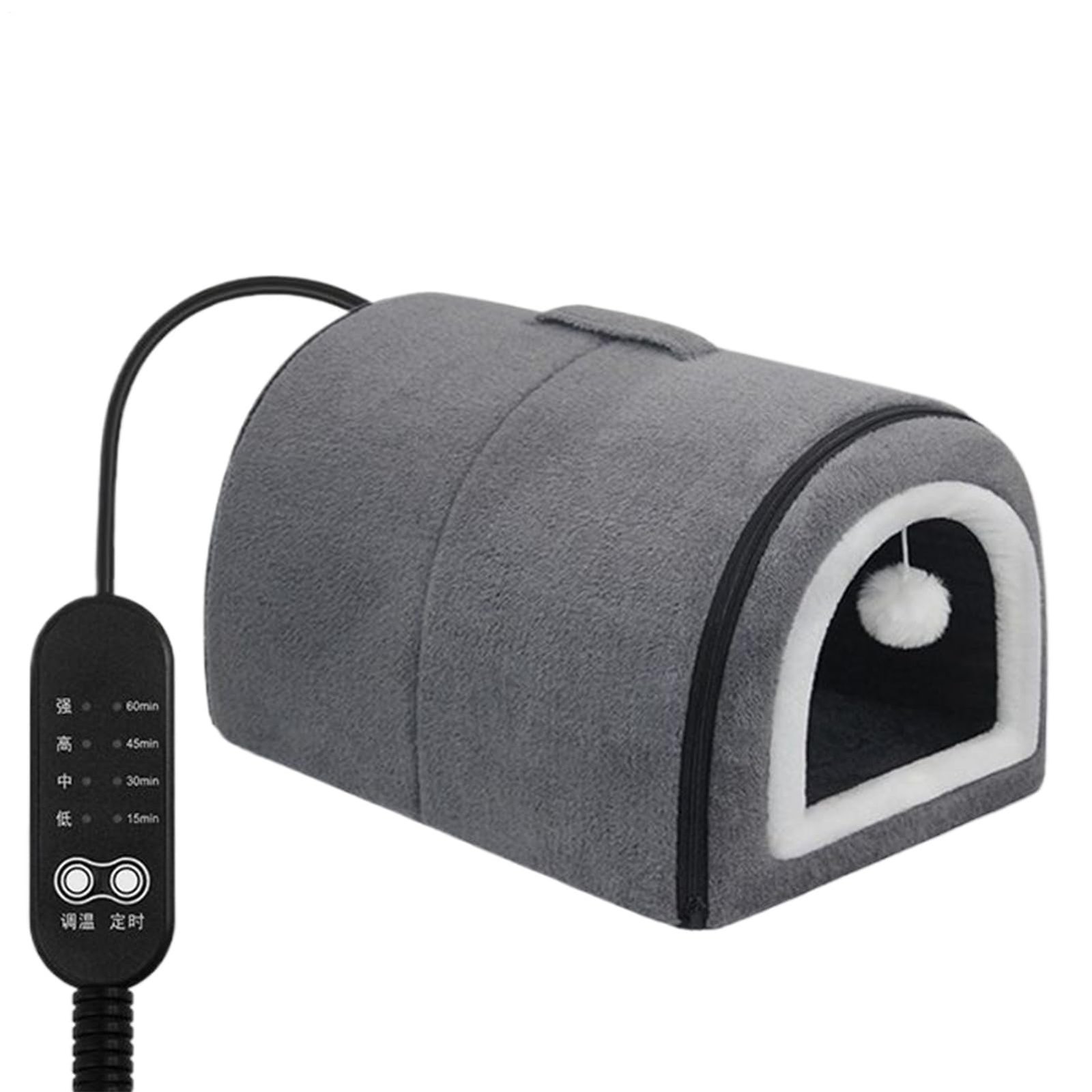 Cama Calefactada para Gatos con techo abovedado