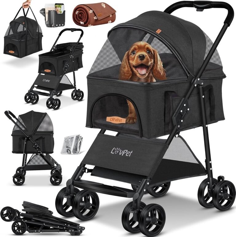 Lovpet cochecito para perros 2 en 1 plegable