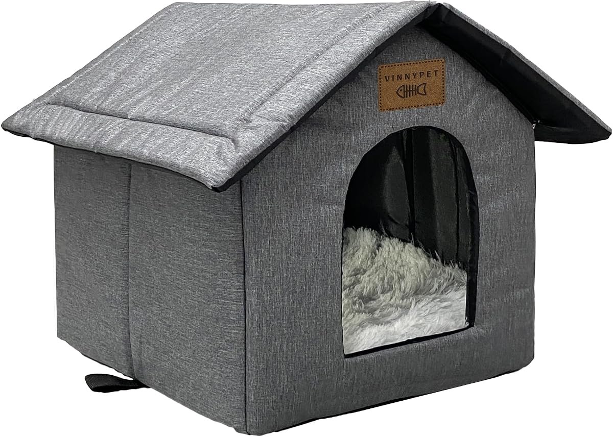 1. Caseta impermeable para gatos y perros callejeros