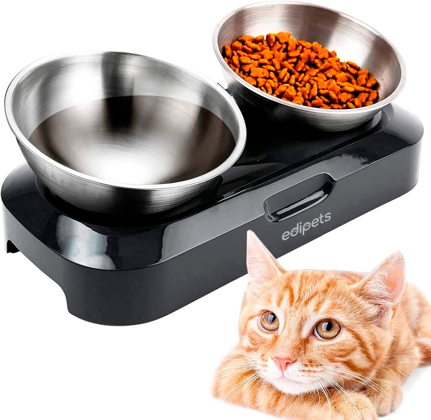 Edipets Doble Cuenco con Ángulo Ajustable