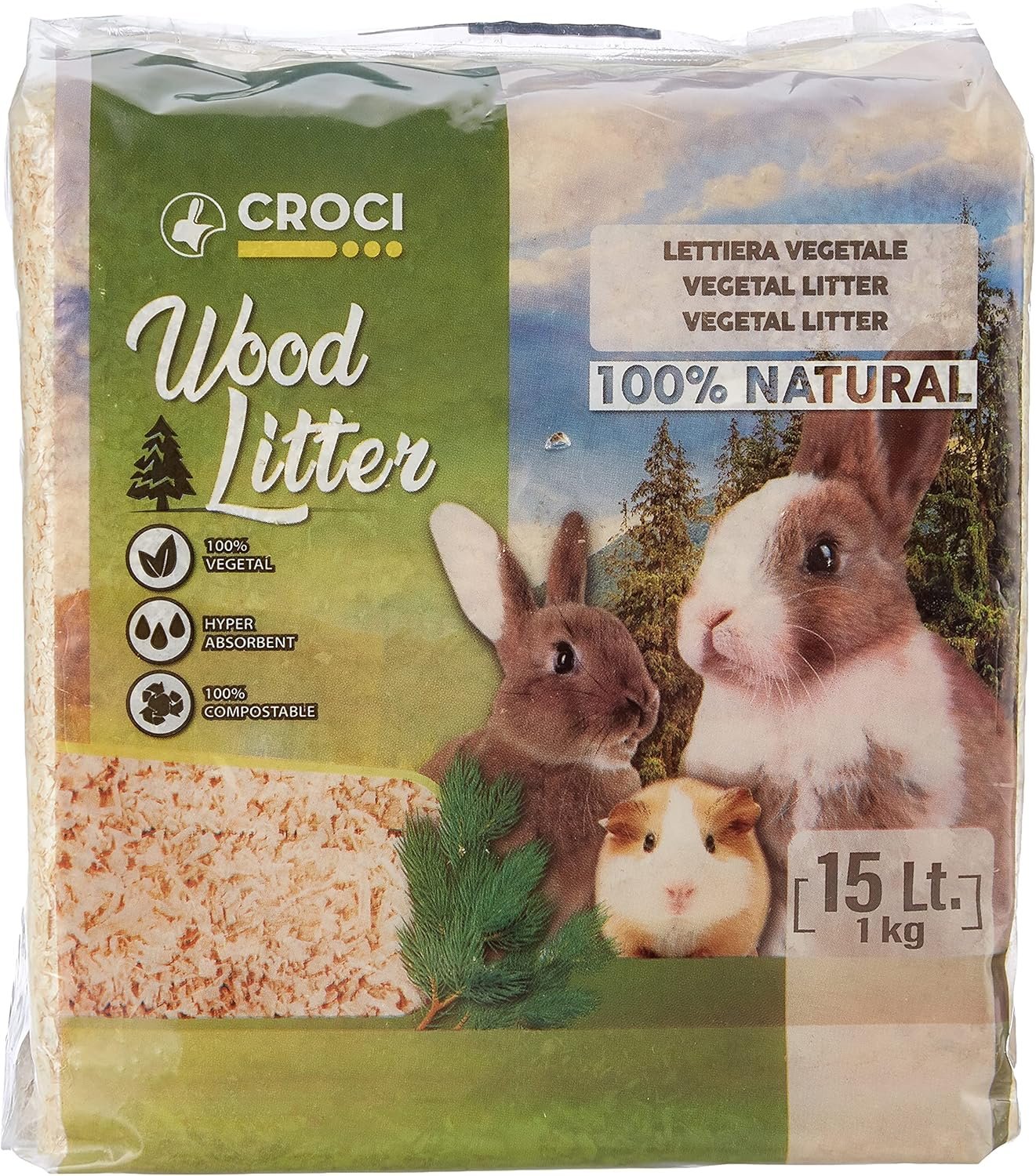 7. Croci Wood Litter arena vegetal de virutas de abeto