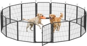 Feandrea Parque para Perros, Valla de Acero para Mascotas