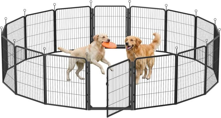 Feandrea Parque para Perros, Valla de Acero para Mascotas