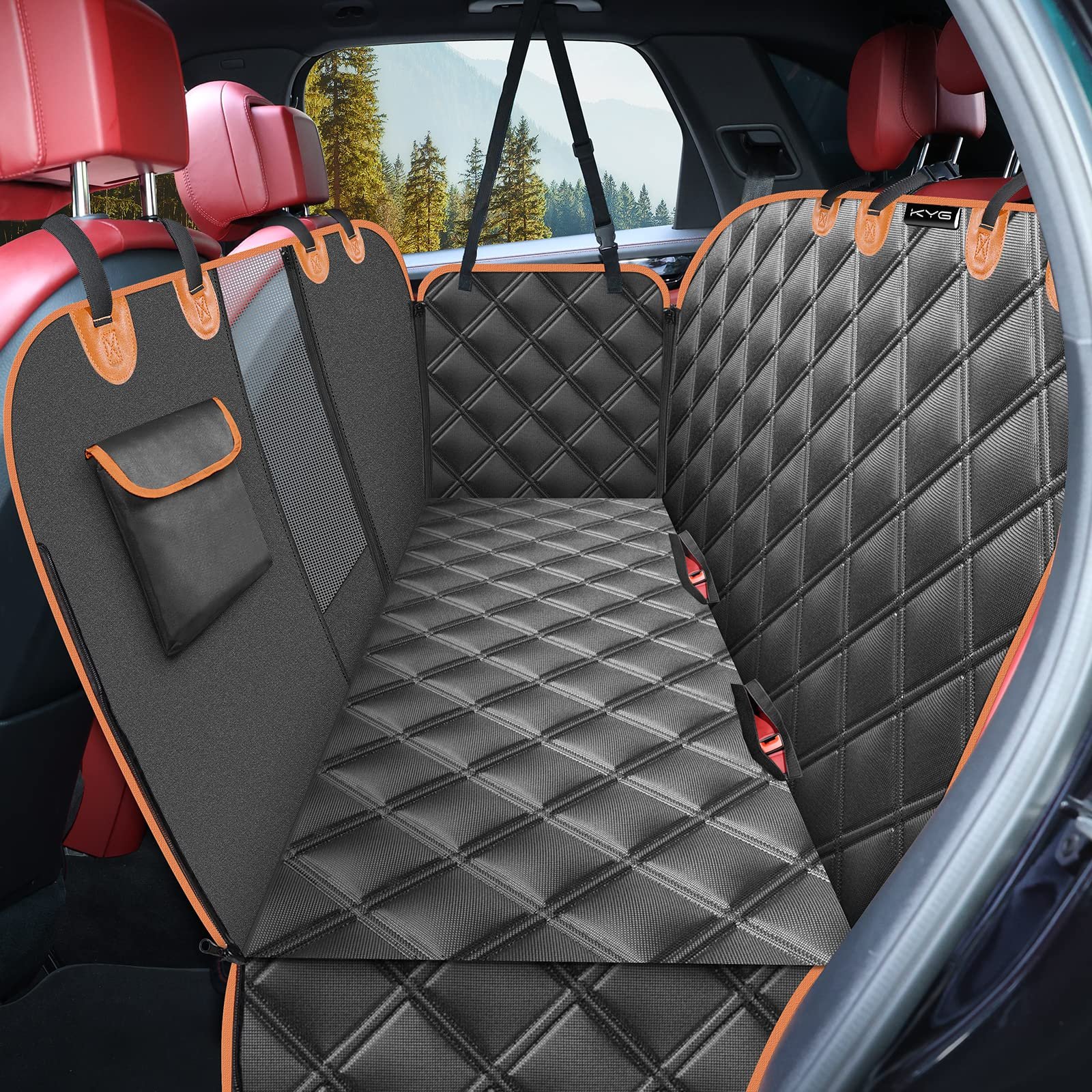 1. KYG Funda Coche Perro con Ventana de Malla (la mas vendida)