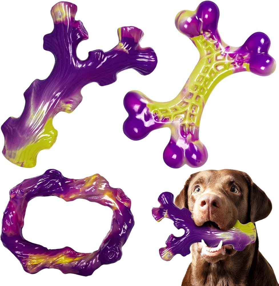 Juguete Indestructible para Masticadores Fuertes (3 Piezas)