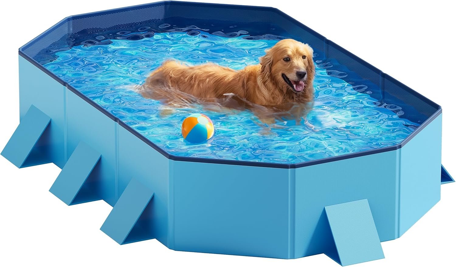 Peteast Piscina Plegable Diseno Redondo XL