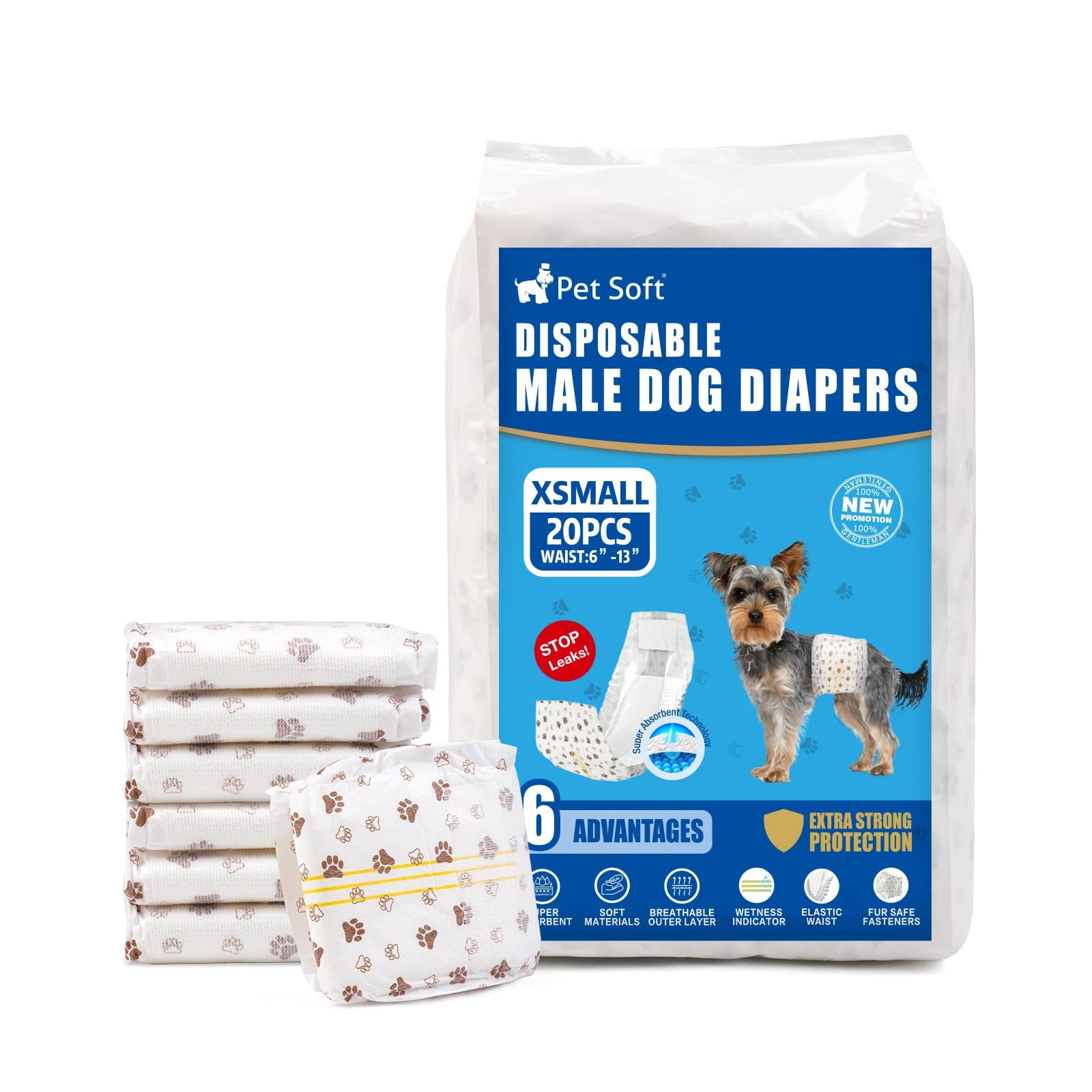 Pet Soft Pañales con Indicador de Humedad