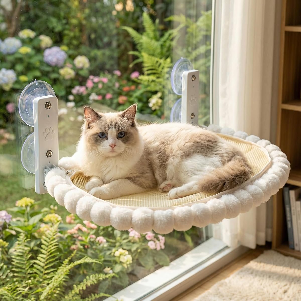 2. Hamaca de ventana con ventosa reforzada, hasta 18 kg