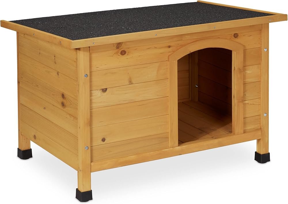Relaxdays Caseta para Perro con Tejado Abatible