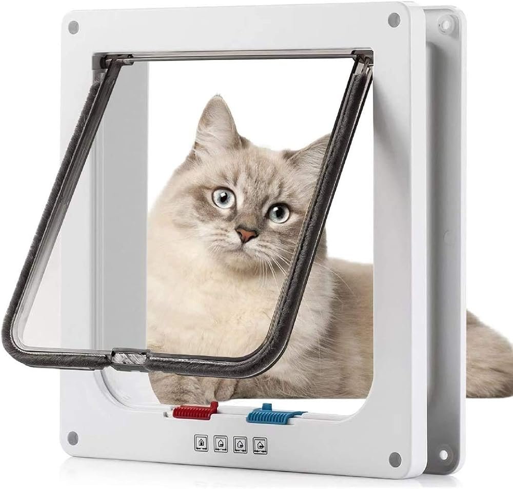 Sailnovo Puerta para Gato con Cierre Magnetico de 4 Vias