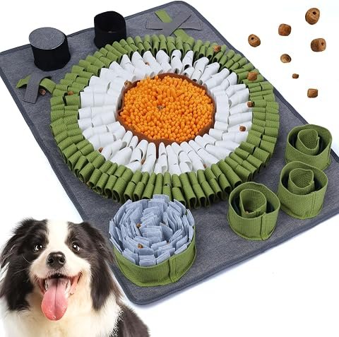 Alfombra olfativa interactiva con bolsillos para perros