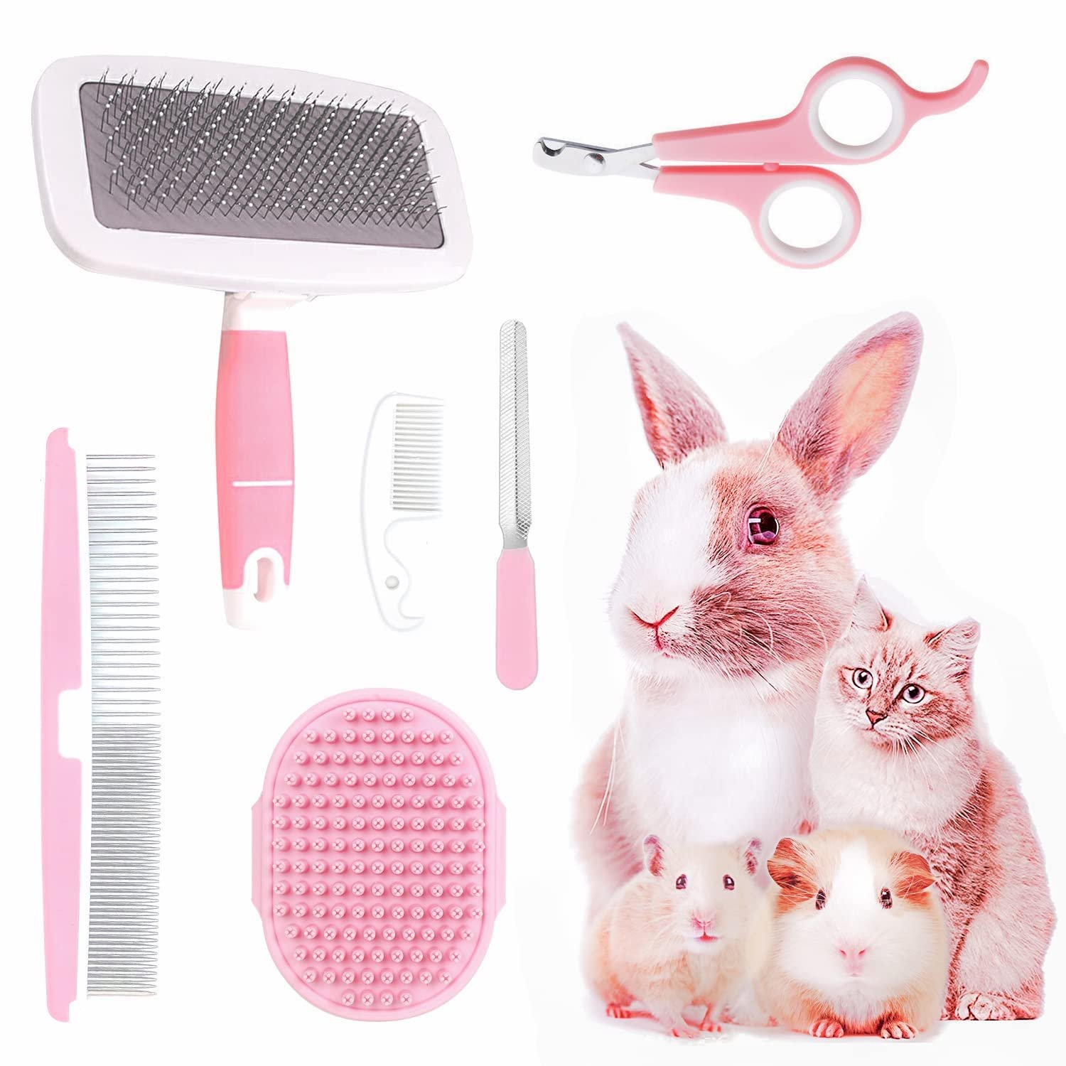 Kit de aseo para mascotas pequeñas cepillo desprendimiento