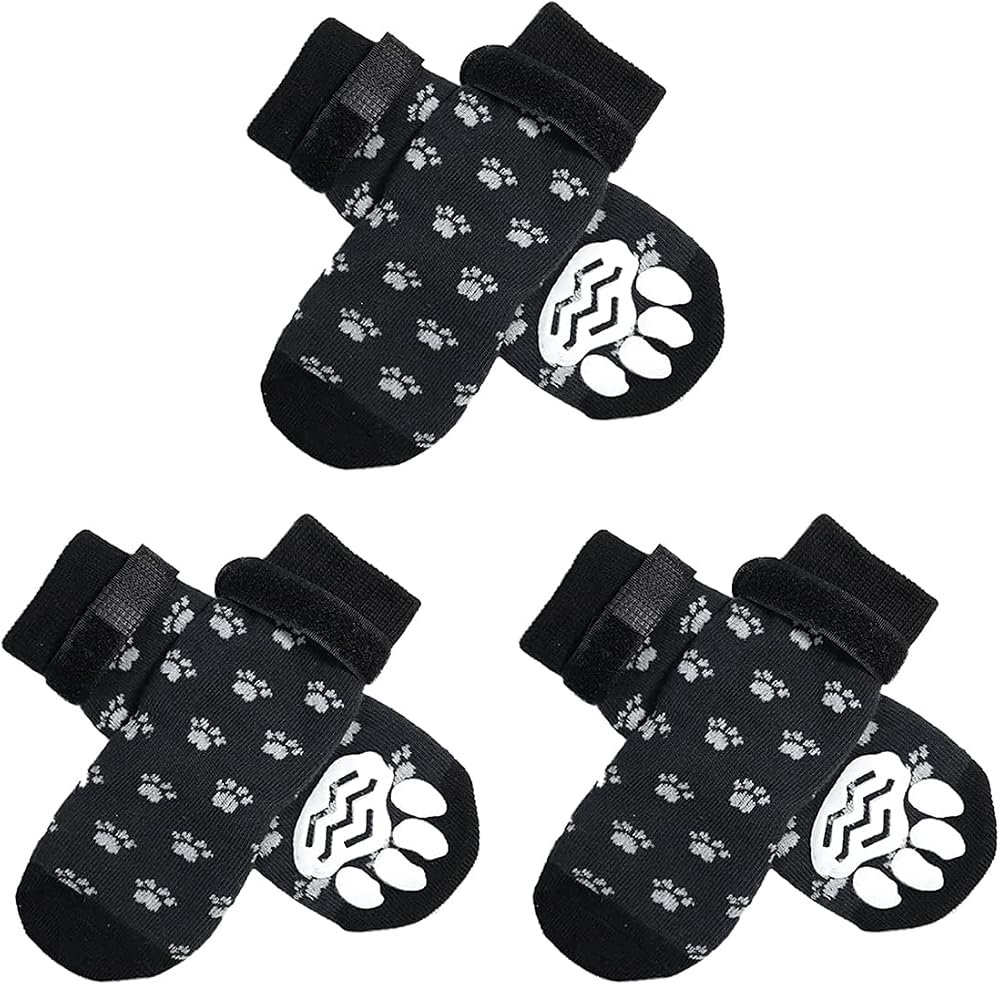 3 Pares Calcetines Antideslizantes con Correas Ajustables (talla L)