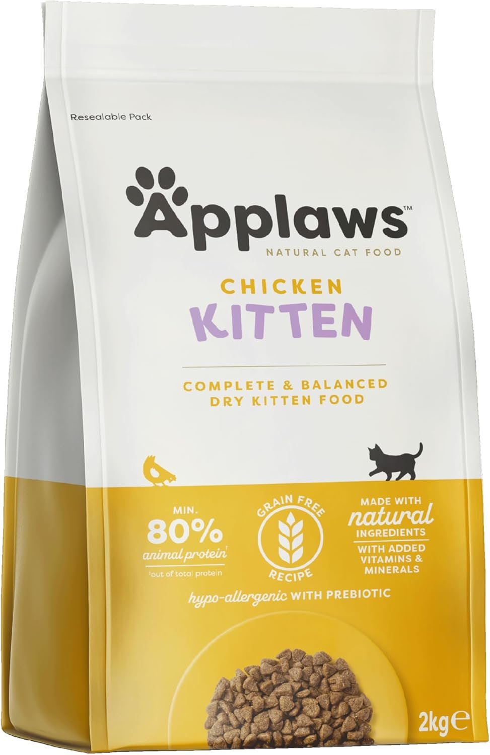 Applaws alimento seco natural sin granos para gatitos pollo 2kg