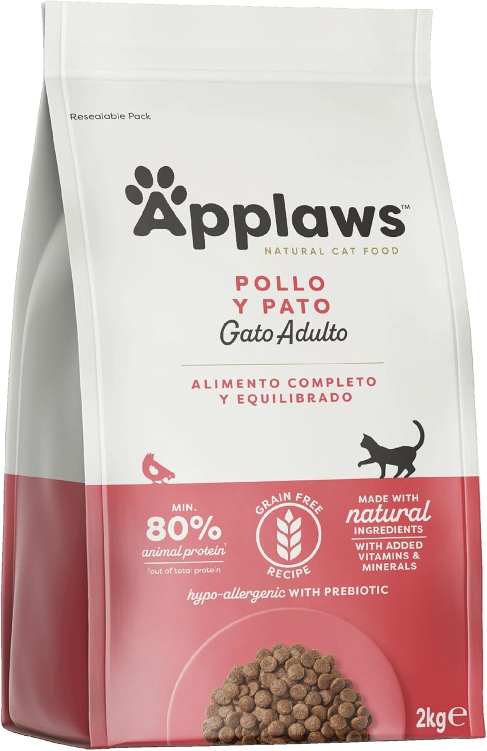 Applaws Nuggets para gatos adultos con pollo y pato, bolsa de 2kg