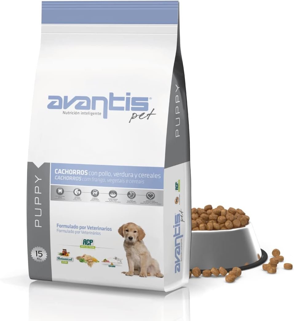 Avantis Pet Puppy pienso para cachorros de todas las razas con pollo y arroz, bolsa 15kg