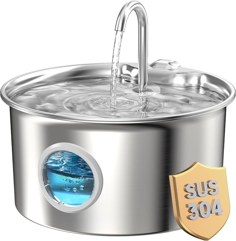 Fuente para gatos de acero inoxidable 2.6 litros
