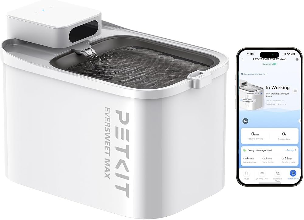 PETKIT EVERSWEET MAX fuente para gatos sin cable con sensor de movimiento