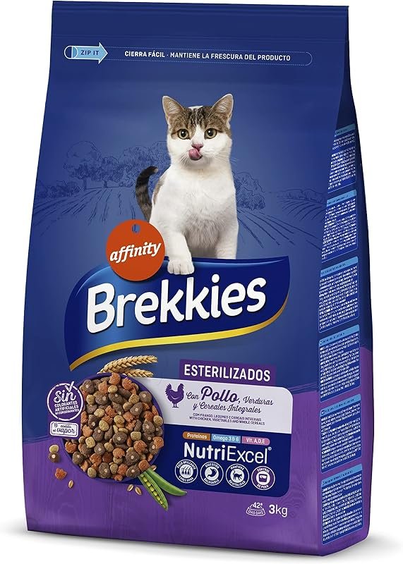 Brekkies pienso para gatos esterilizados con pollo y verduras