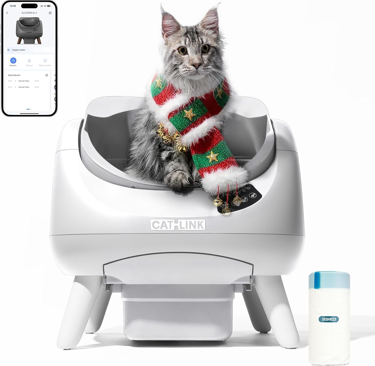 CATLINK arenero autolimpiable para gatos entrada superior