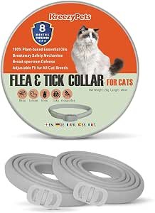 KreezyPets Collar Antiparasitario para Gatos, pack 2 unidades