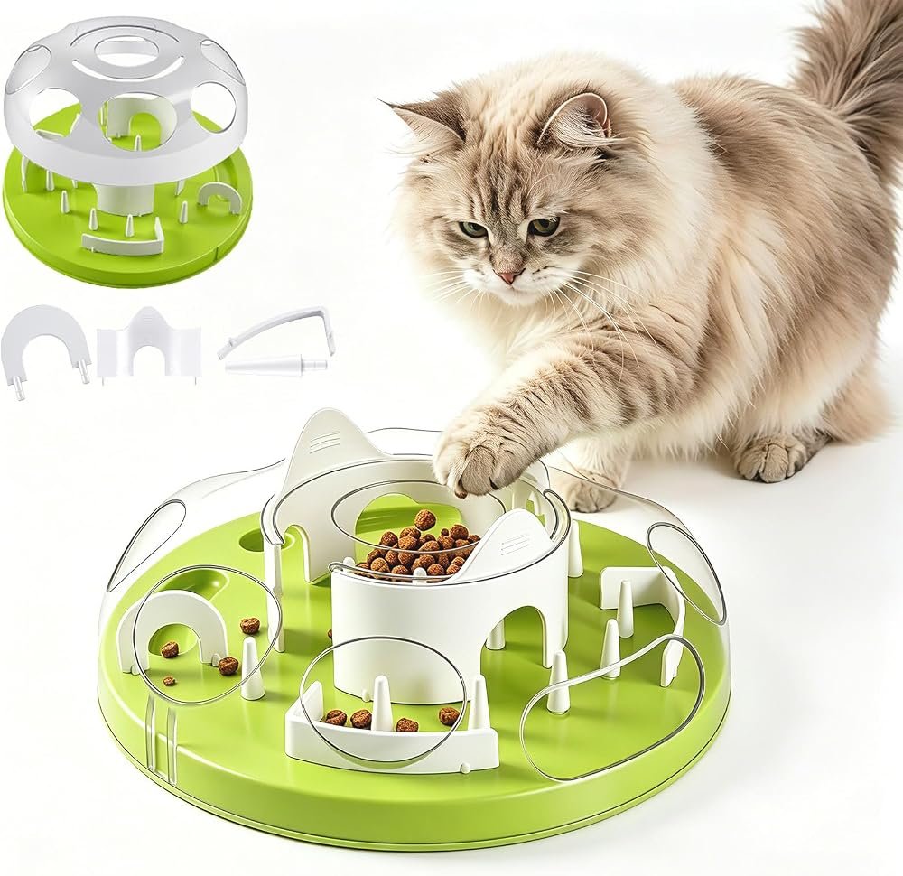 Comedero rompecabezas tabla laberinto para gatos