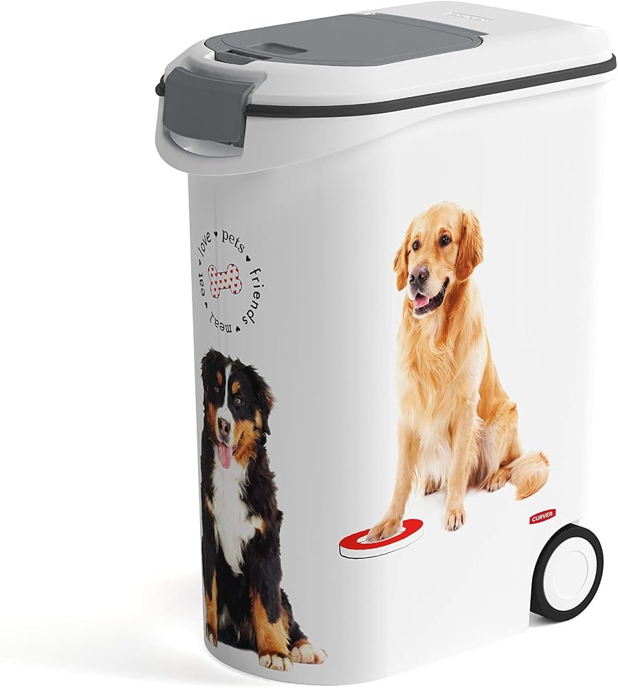 Curver contenedor hermetico de pienso 54 litros decorado con perros