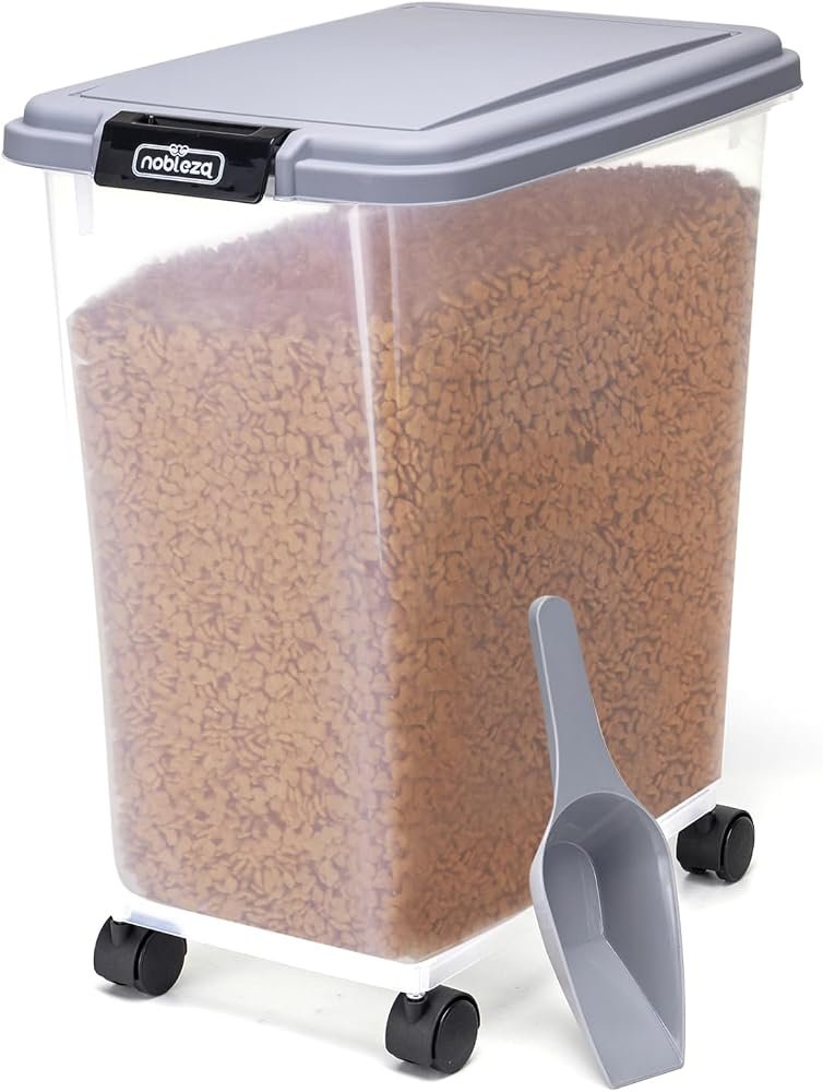 Nobleza contenedor hermetico de pienso 40 litros con ruedas