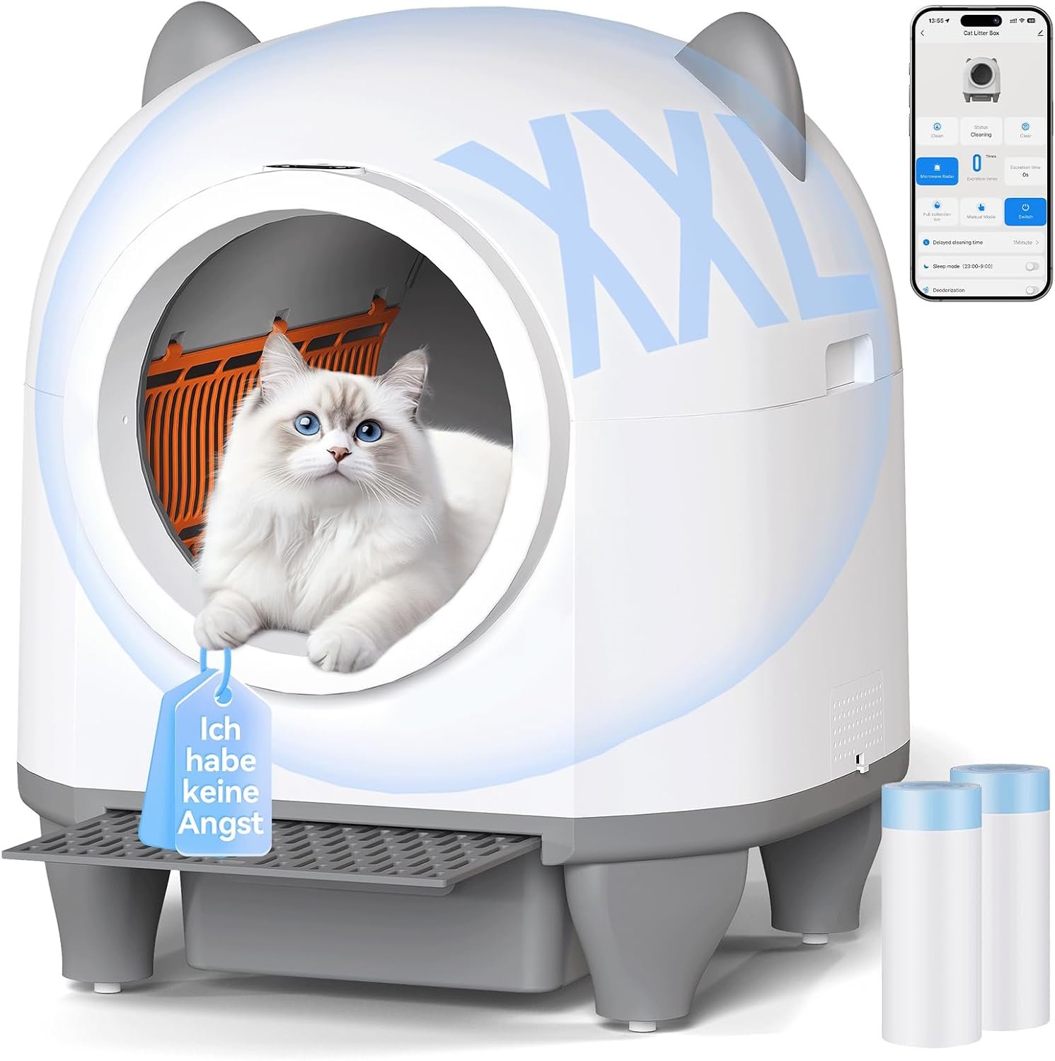 Devoko arenero autolimpiable 90L para gatos