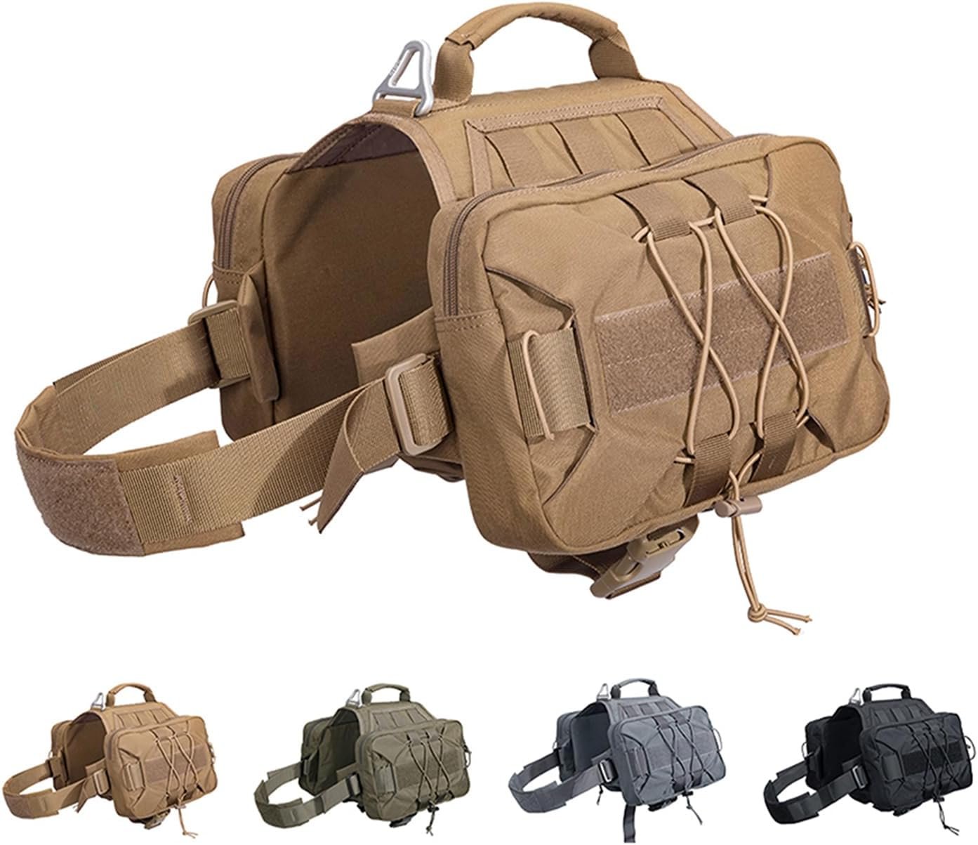 Excellent Elite Spanker mochila saddle bag para perro con bolsillos laterales para senderismo