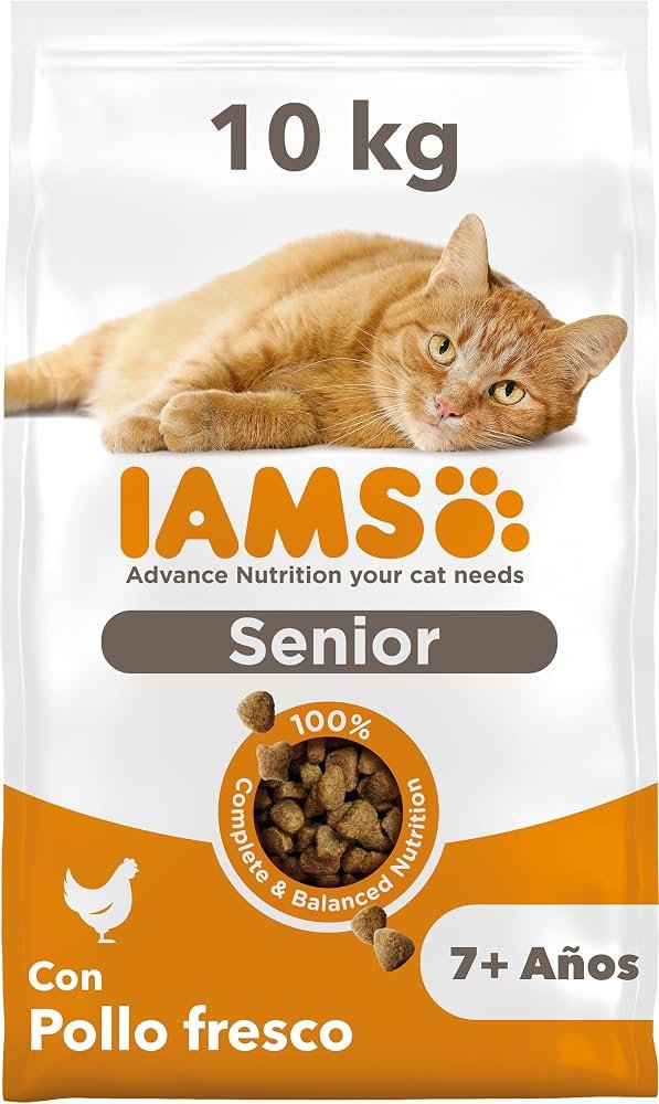 IAMS Alimento Seco Gatos Senior con Pollo Fresco 10 kg
