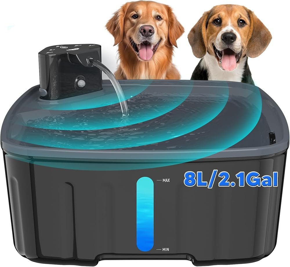Kittyspout fuente de agua inalámbrica con batería recargable para perros