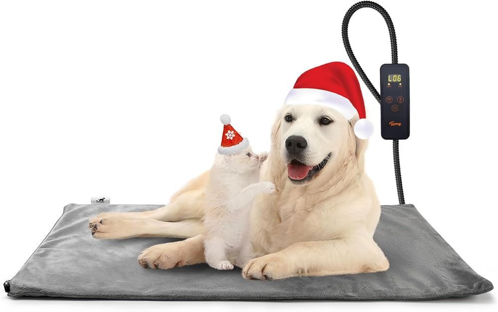 Toozey manta electrica para perros y gatos ajustable con temporizador