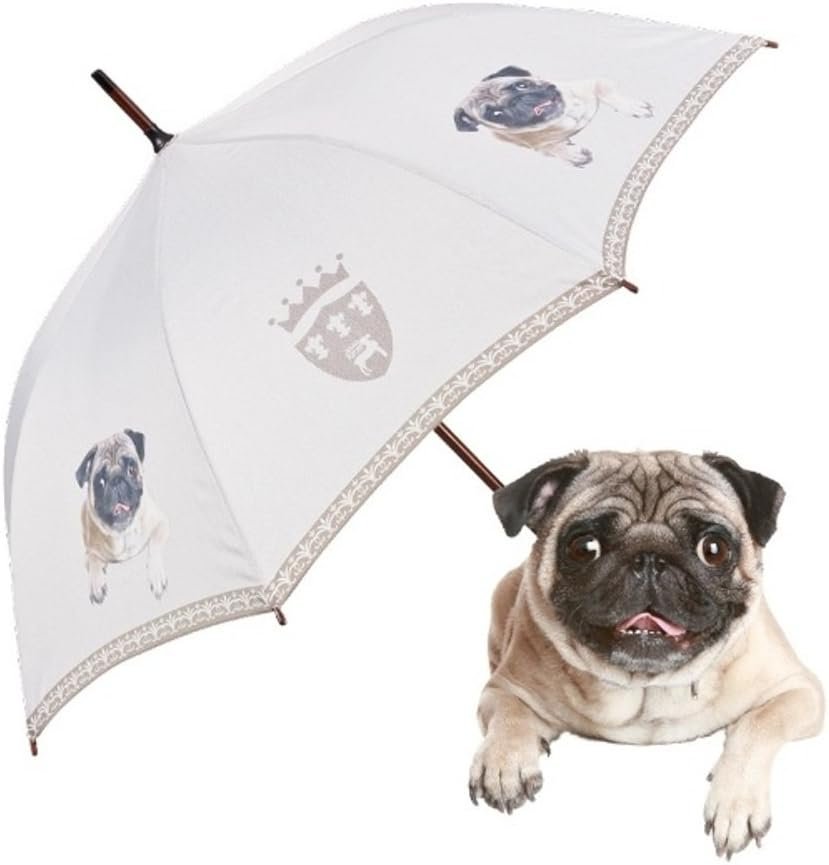 VON LILIENFELD Paraguas para perros estampado Doguillo Pug