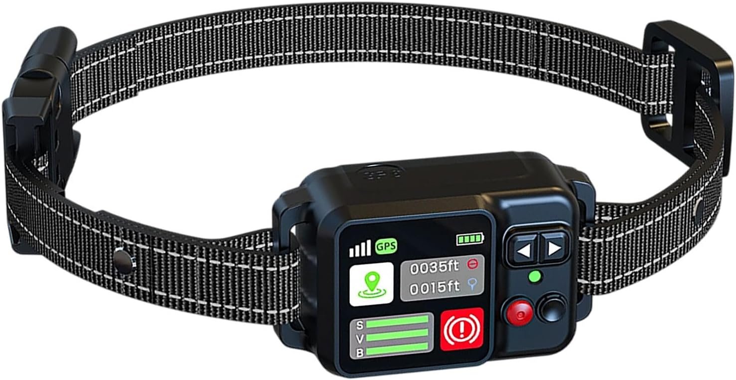 Sistema de valla inalámbrica GPS para perros con collar antifugas, cobertura 2000 metros