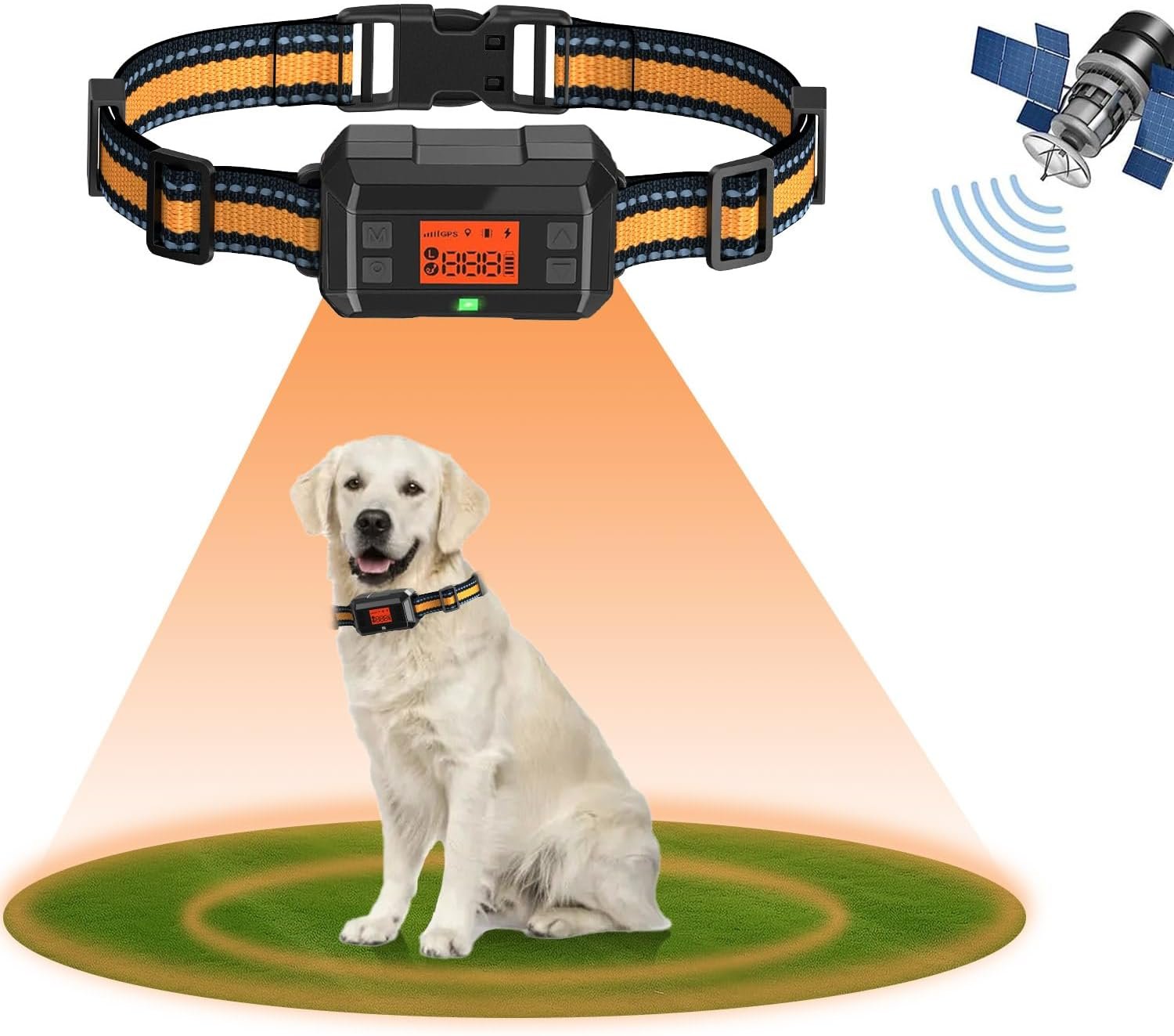 Sistema de valla inalámbrica GPS con collar antifugas para perros medianos y grandes