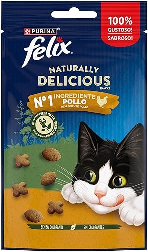 Purina Felix Naturally Delicious, Snack para Gato con Pollo