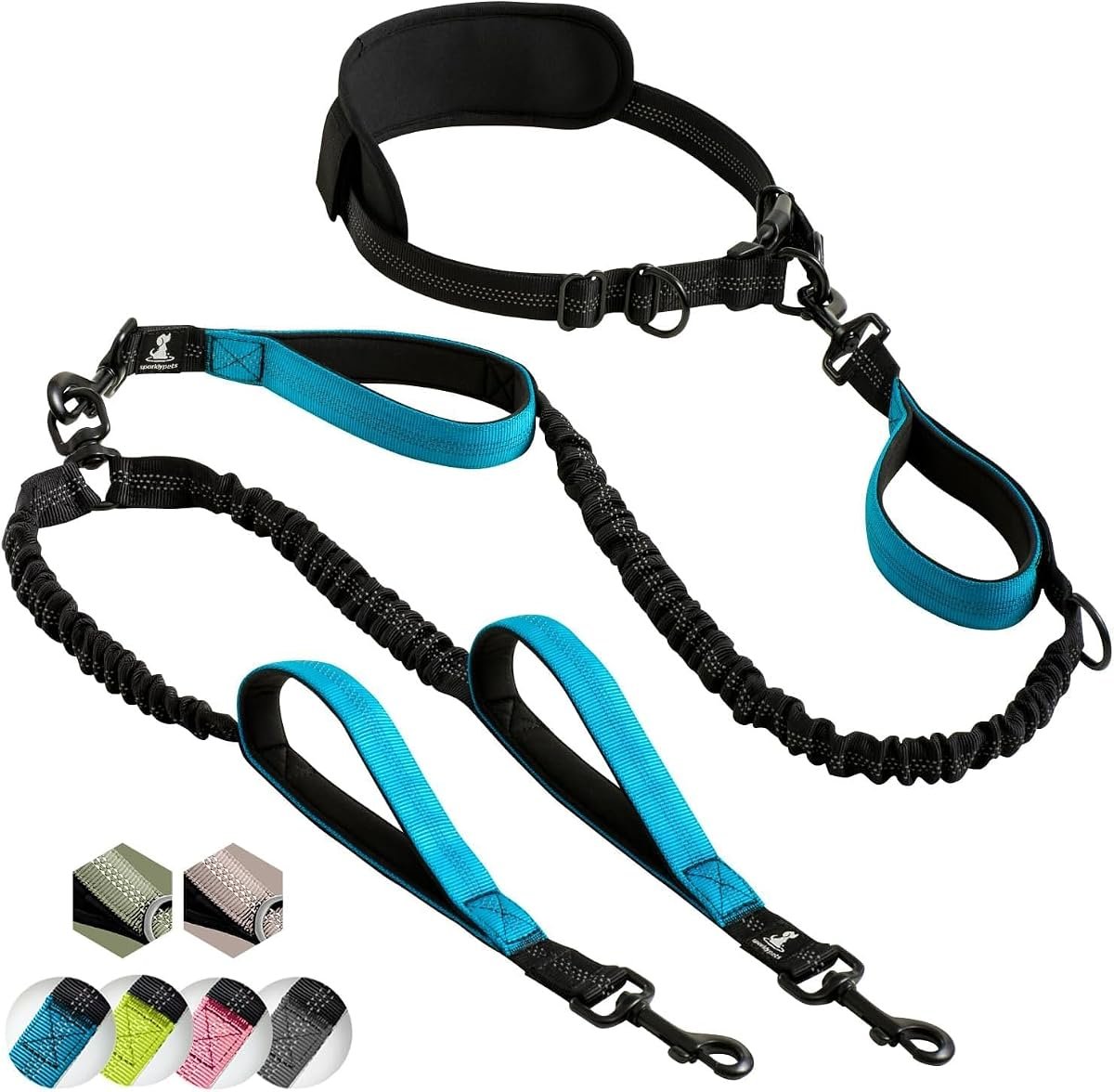 SparklyPets correa doble manos libres para dos perros