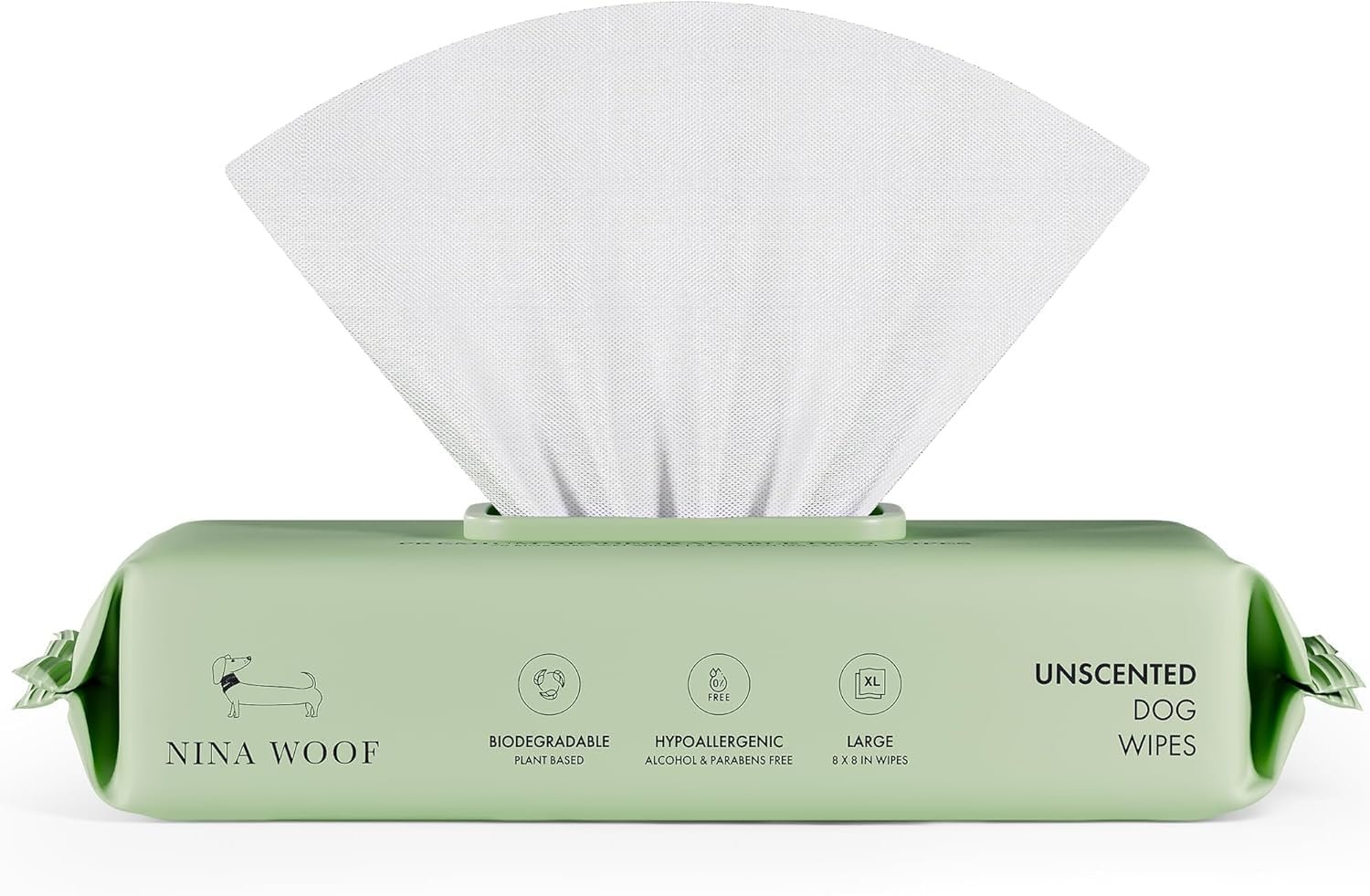 Nina Woof toallitas premium con aloe vera para mascotas