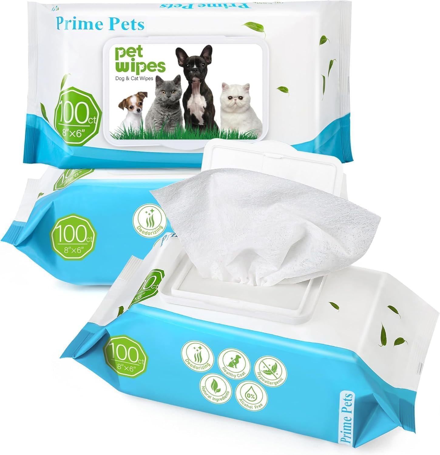 PrimePets toallitas de higiene para perros y gatos