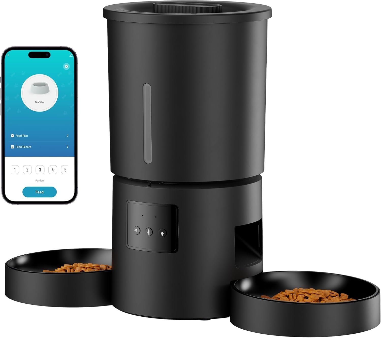 AONBOY comedero automático doble con wifi para gatos