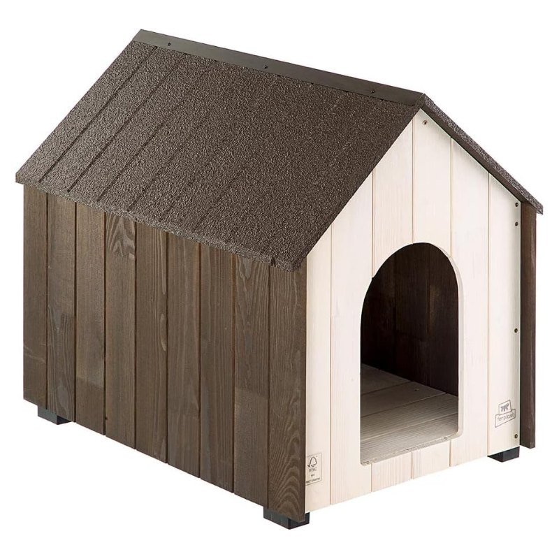 Caseta de madera FSC Ferplast Koya con patas aislantes para perros