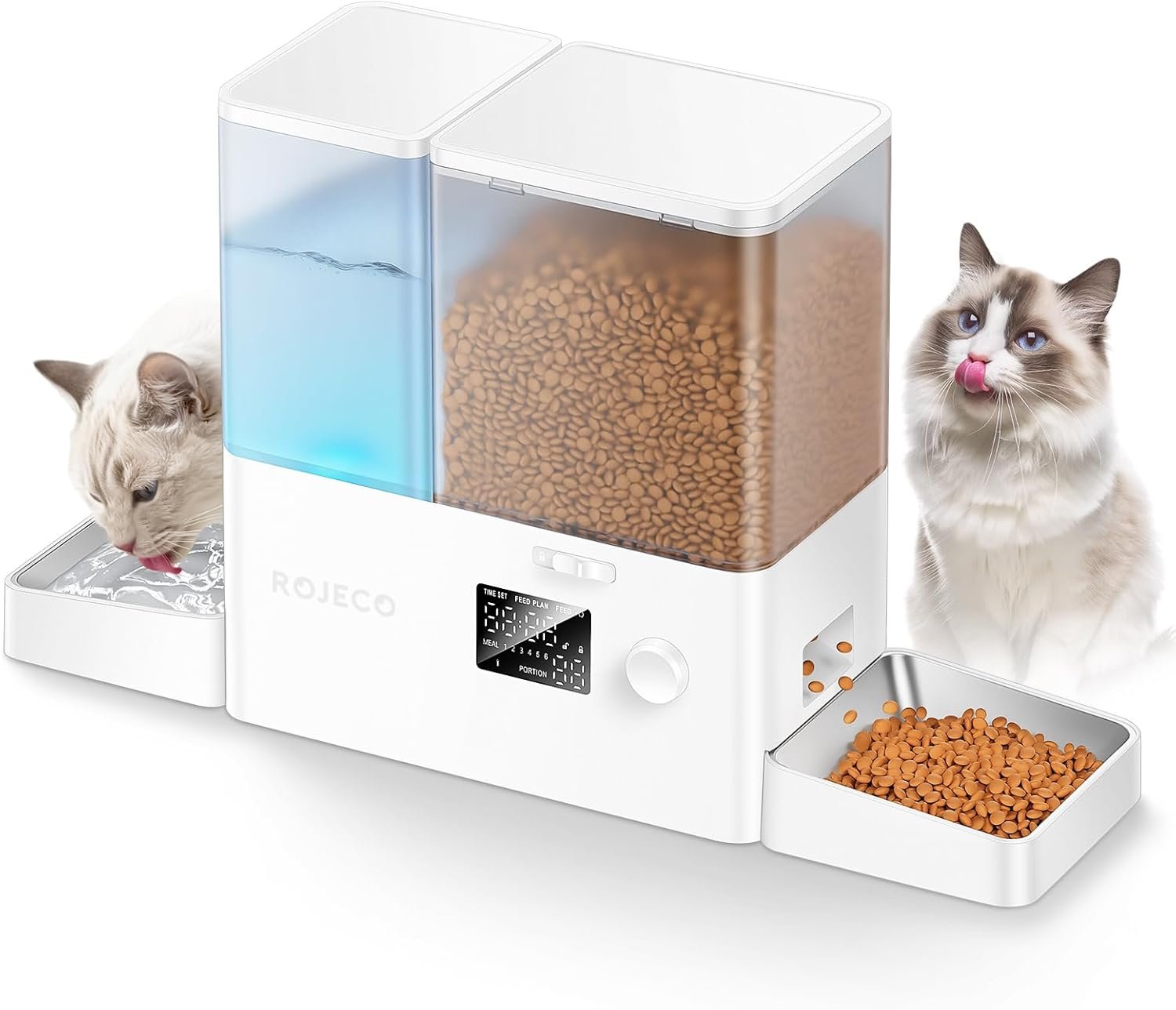 Comedero automático 2 en 1 comida y agua para gatos