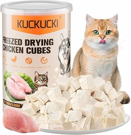 KUCKUCKI Snack Liofilizado de Pollo para Gatos de Interior